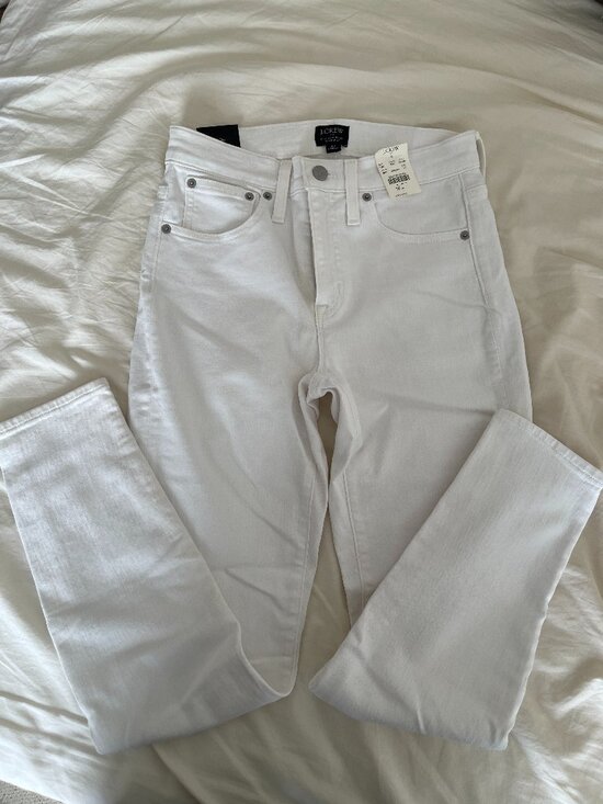 J. Crew Denim - Jcrew 9" High Rise Skinny Jean in Signature Stretch - White Size 27